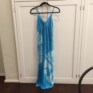 Blue Tie-dye Maxi Dress